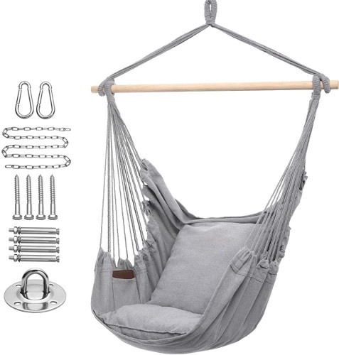 Y- STOP Hammock Chair Hanging Rope Swing, Max 320 Lbs - Appears New - Lot 1301