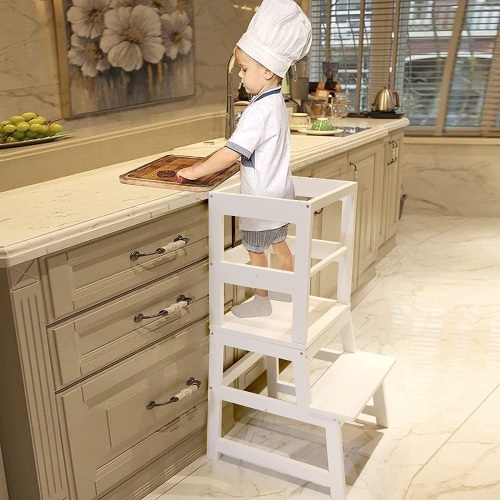 WOOD CITY Kitchen Stool Helper for Kids - Appears New - Lot 844