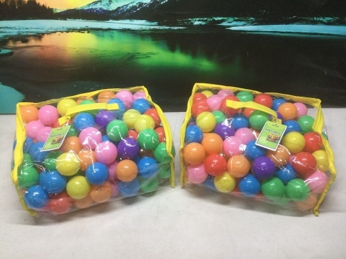 Lot of (2) 120 Count 7 Colors BPA Free Crush Proof Plastic Balls for Ball Pits - New - Lot 1028