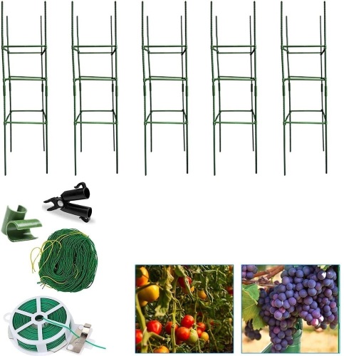 H&ZT Patio Tomato Cages, 5-Pack - New  - Lot 1117