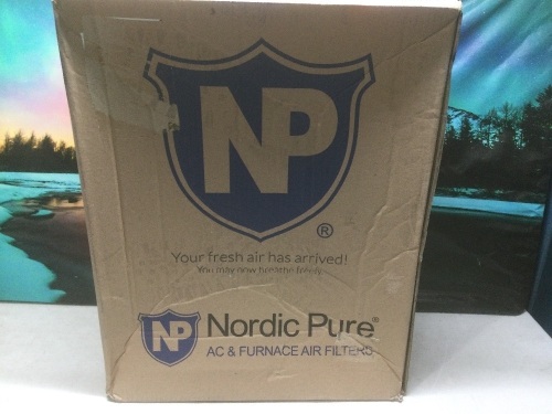 Nordic Pure 20x25x5 MERV 12 Filters, 2 Pack - New  - Lot 753