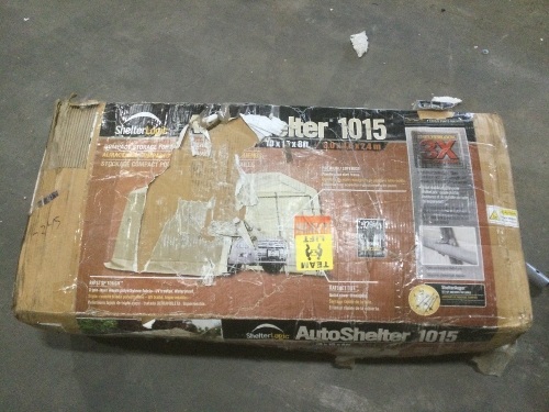ShelterLogic 10' x 15' x 8' Metal Frame Instant Garage Auto Shelter - Unknown Condition  - Lot 562