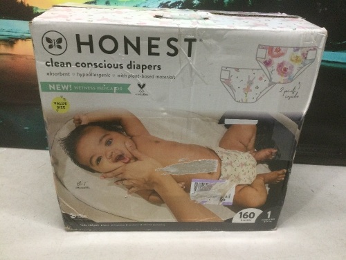The Honest Company Clean Concious Diapers, Size 1, 160 ct - New  - Lot 577