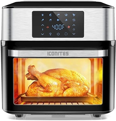 Iconites 10-in-1 20 Quart Air Fryer Convection Toaster Oven with Rotisserie Dehydrator - Appears New, Powers On Not Tested Further  - Lot 675