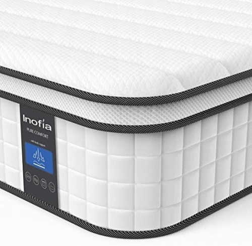 Inofia 10" Responsive Memory Foam Mattress, Hybrid Innerspring, Twin - Appears New   - Lot 152