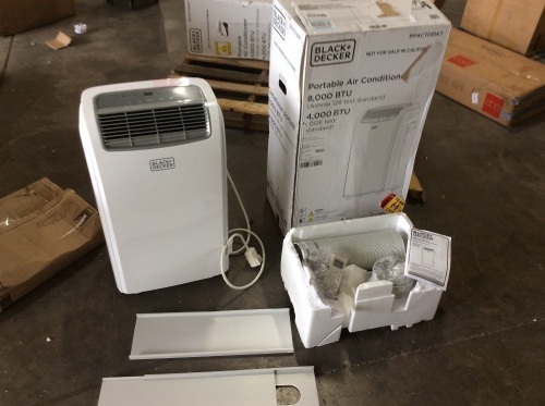 Black+Decker Portable Air Conditioner 8000 BTU - E-Comm Return, Tested/Works  - Lot 75