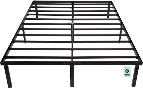Amazon Basics 14"H Heavy Duty Non-Slip Bed Frame with Steel Slats, King - Appears New   - Lot 533