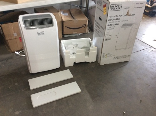 Black+Decker Portable Air Conditioner 8000 BTU - E-Comm Return, Tested/Works - Lot 534