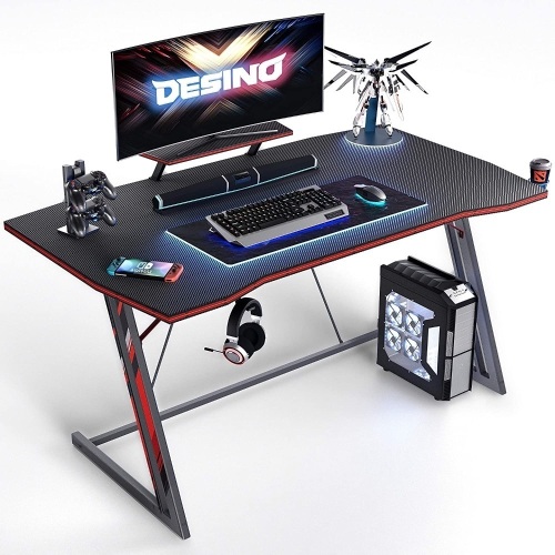 DESINO 47" Gaming Desk with Cup Holder and Headphone Hook - Appears New   - Lot 553