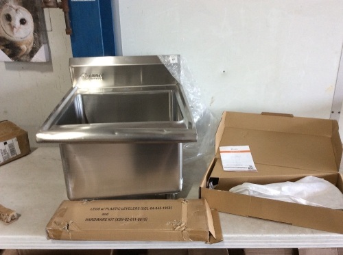 TRINITY THA-0307 Basics Stainless Steel w/Faucet Utility Sink - New with Damage  - Lot 685