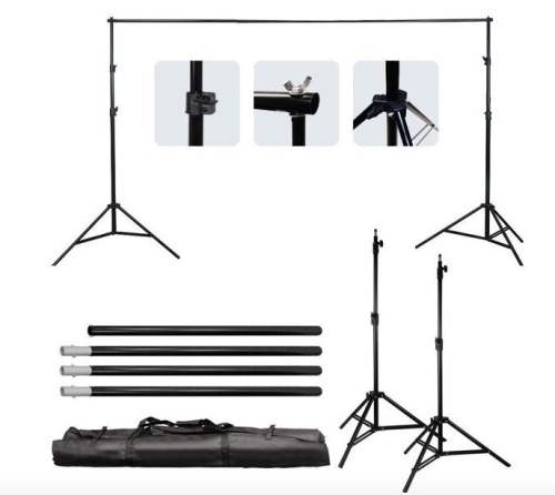 Zimtown 10ft Adjustable Backdrop Kit, Black - Lot 104