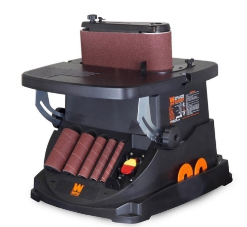 WEN 6524 Oscillating Belt and Spindle Sander, Missing Hardware - Lot 112