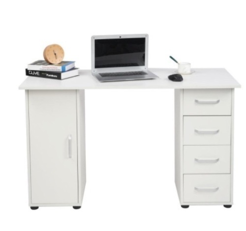 Computer Desk, White - Lot 122