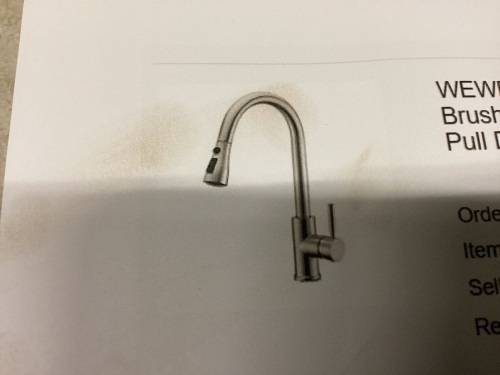 Single Handle Brushed Nickel Kitchen Faucet w/ Pull Down Spray - Lot 125