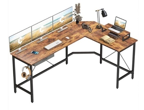 CubiCubi L-Shaped Desk Computer Corner Desk, Appears New - Lot 126