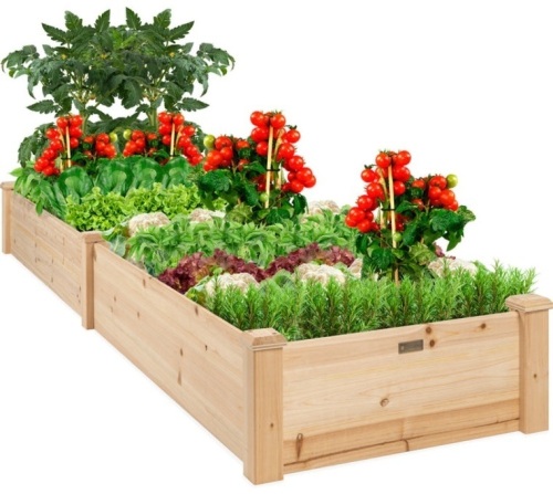 8x2ft Wooden Raised Garden Bed Planter - Lot 132