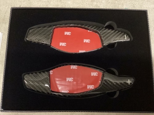 Carbon Fiber Steering WHeel Shift Paddle Extension for Audi R8 RS3 RS4 RS5 TT RS - Lot 179