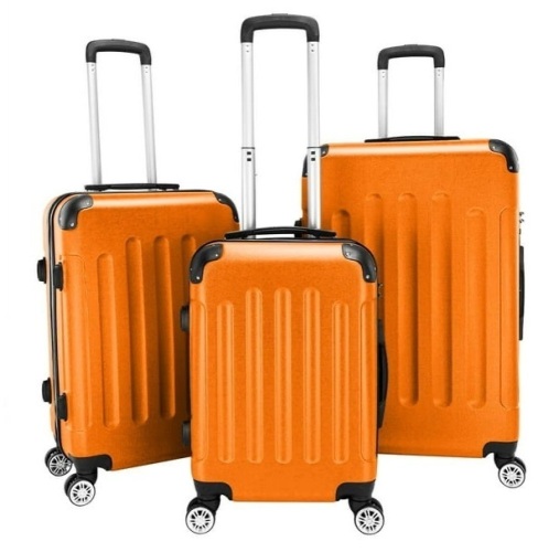 Zimtown Hardside Lightweight Spinner Orange Luggage, Slight Damage - Lot 183