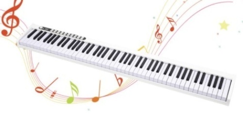 88-Key Digital Piano, Bluetooth, White - Lot 230