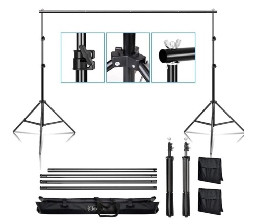 Kshioe Backdrop Stand w/ Carry Bag, 6.5x9.8ft  - Lot 295