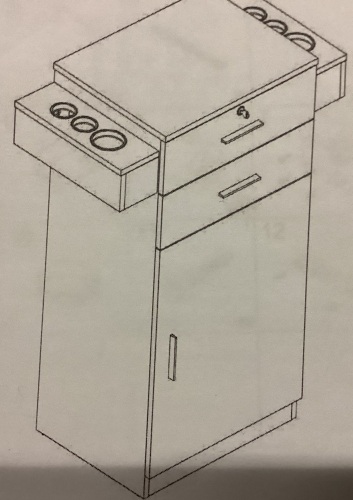 Salon Station w/ Locking Drawer - Lot 302