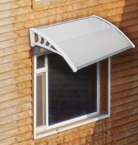 40"x30" Front Door Patio Cover and Outdoor Awning, White - Lot 333