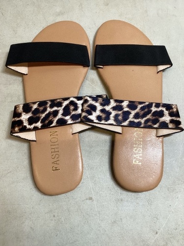 Double Strap Slip-On Sandals, Ladies Size 42EU - Lot 297