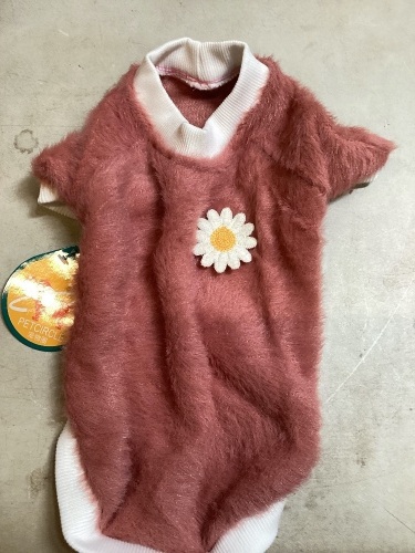 Petcircle Velvet Crew Neck Dog Shirt, Pink, Size M - Lot 298