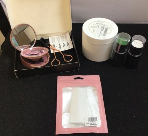 Bundle of Beauty Supplies-Magnetic Lashes, 2 Body Paint Sticks, SFX Firm Wax, Double Sided Clothes Tape - Lot 122