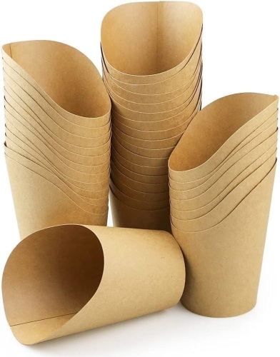 150pc 14oz Disposable Snack Kraft Paper Cups - Lot 131