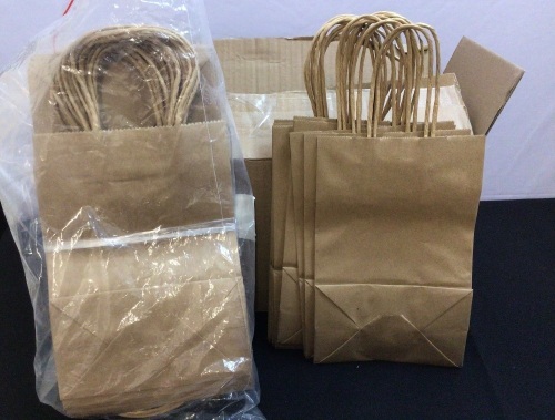1 Box & 1 Package of Kraft Paper Bags - Lot 167