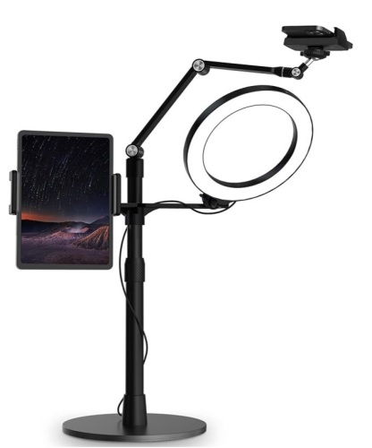 SupeDesk Desktop Selfie Ring Light Phone Tablet Stand - Lot 207