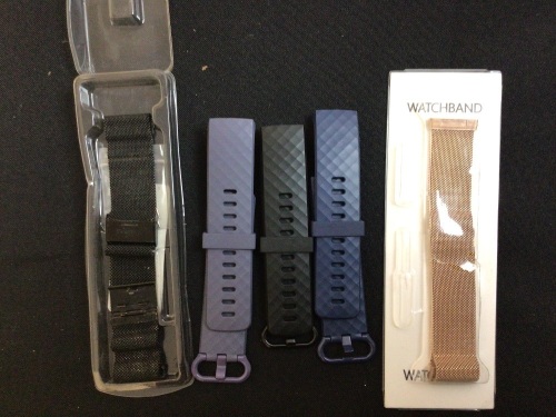 Bundle of FitBit Bands-3 for FitBit Charge 3/4 & 2 for Versa  - Lot 287