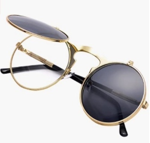 COASION Vintage Round Flip Up Sunglasses - Lot 339