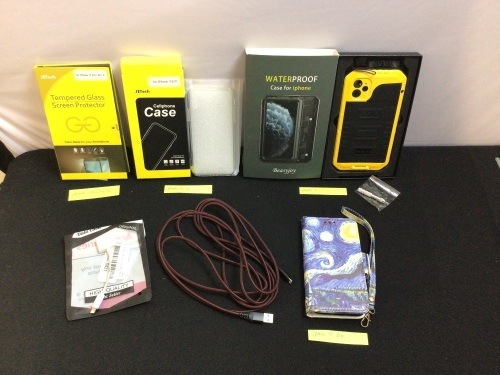 Bundle of iPhone Cases, Cords & Screen Protector - Lot 372