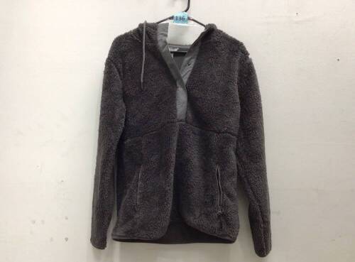 Womens 3/4 Button Hooded Sweatshirt, Size M - Lot 382