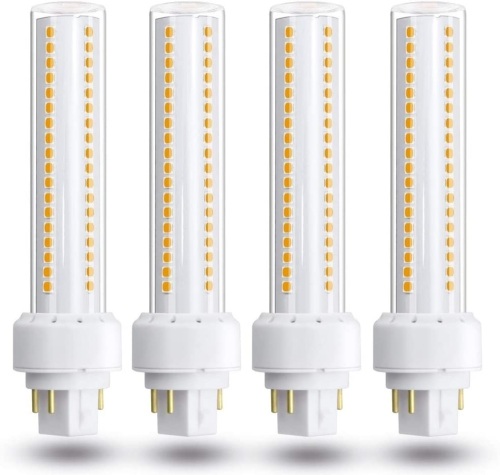 Gx24 4-Pin Base LED Bulb, Lustaled 12W G24 PL-C, 4-Pack - Lot 472