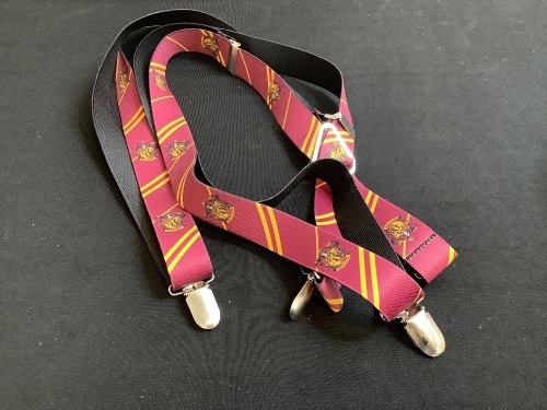Harry Potter Gryffindor Suspenders - Lot 369