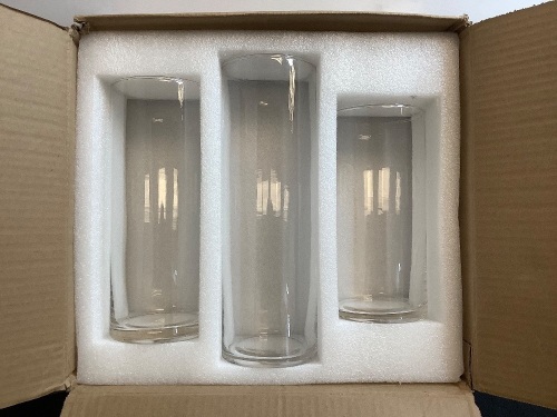 Set of 3 Glasses Containers - Lot 308