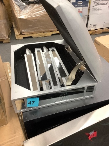 Padded Stool w/ Storage, Mirrored Sides - Lot 47