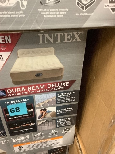 Intex Dura Beam Deluxe 18in Queen - Lot 68