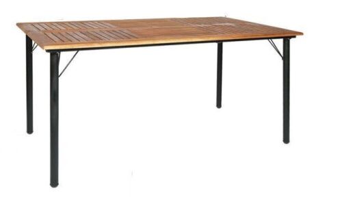 Wood Patio Table with Umbrella Hole  - Lot 139