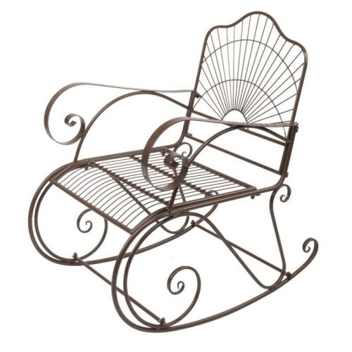 Lot of (2) Wrought Iron Patio Rocking Chair  - Lot 245