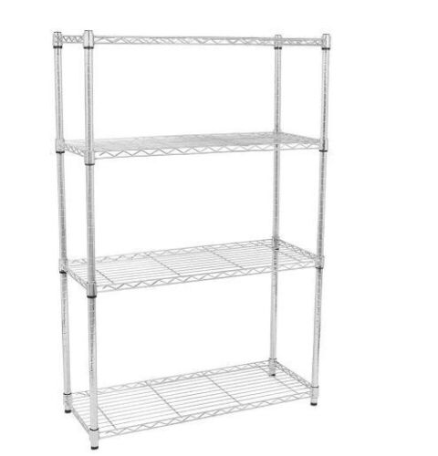 Chrome 4-Layer Storage Shelves 55 in. H x 14 in. W x 35 in. D - Lot 383