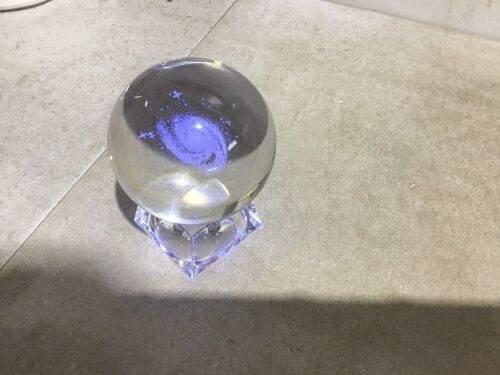 Galaxy Crystal Ball with LED Base  - Lot 912