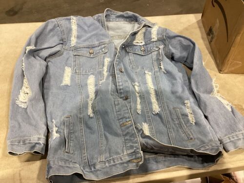 Women's Distressed Denim Jacket, No Size - Possibly M/L - Lot 658
