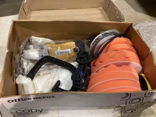 1600 W Electric Car Polisher Kit Buffer Sander 6-Speed Polishing Machine D-Type - Lot 491