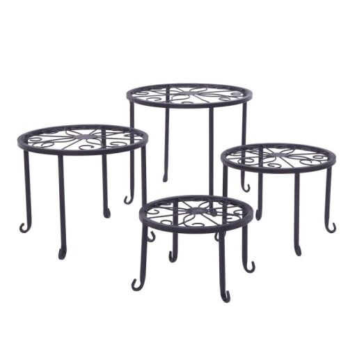 Artisasset 4 Pack Wrought Iron Plant Stands  - Lot 848