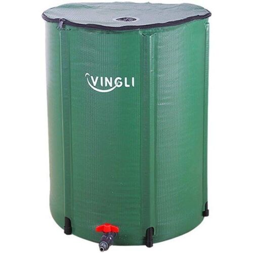 VINGLI 66 Gallon Collapsible Rain Barrel Portable Water Storage Tank - Lot 326