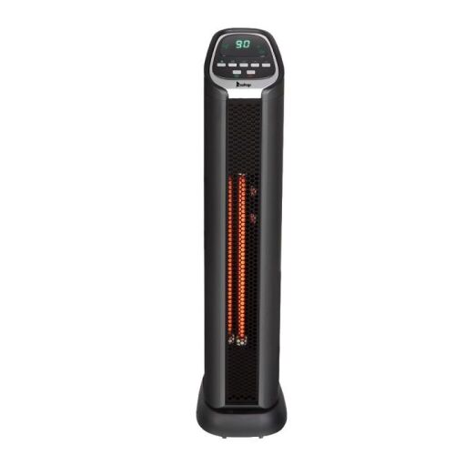 ZOKOP Portable Electric Space Heater w/Remote Control Overheat & Tip Over Protection, 1500W Black  - Lot 514